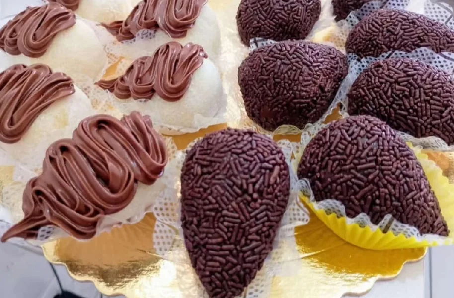 Docinhos de festa com brigadeiro e chocolate